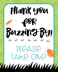 Bug Party Signs design preview