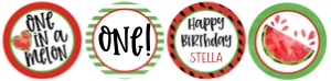 watermelon red cupcake toppers: watermelon red cupcake set
