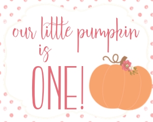 Pumpkin Pink Party Signs 2: Pumpkin Pink Party Signs