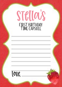 Strawberry Time Capsule design preview