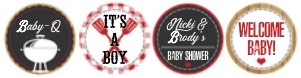 Baby Q Cupcake Toppers: Baby Q Cupcake Set