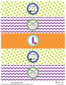 Little Monster Water Label design preview