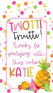 Twotti Fruitti Favor Tag: Twotti Fruitti Favor Tag