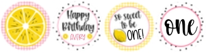 Lemonade Cupcake Set design preview