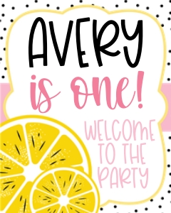Lemonade Party Signs design preview