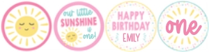 Sunshine Cupcake Toppers: Sunshine Cupcake Set