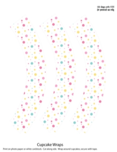 Sunshine Cupcake Wraps & Backgrounds: Sunshine Cupcake Set