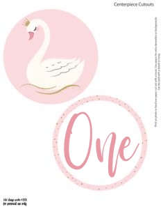 Swan 5" Centerpieces: Swan Party Set