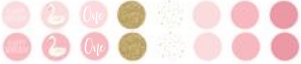 Swan Hershey Kiss Circles: Swan Party Set