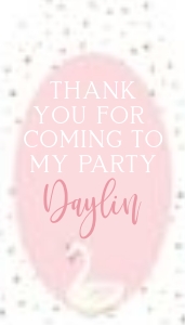 Swan Favor Tag: Swan Party Set