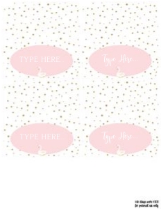 Swan Food Labels: Swan Party Set