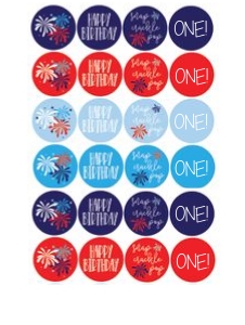 4th of July Birthday 1.5" Circles: 4th of July Party Set