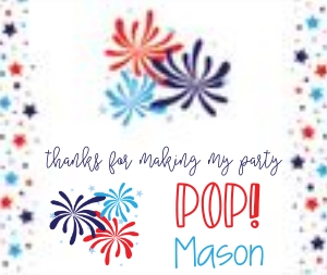 4th of July Treat Bag Topper: 4th of July Party Set