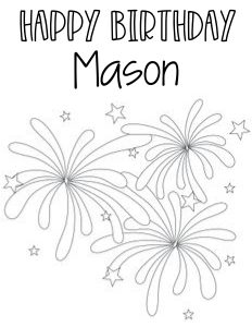 4th of July Color Sheets: 4th of July Party Set