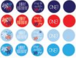 4th of July Hershey Circles: 4th of July Party Set