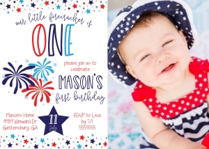4th of July Birthday Invitation design preview