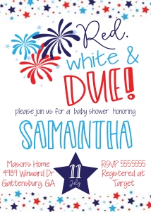 Red White Due Invitation design preview