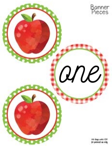 Apple High Chair Banner: Apple Party Set