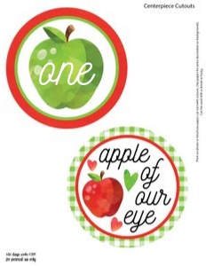 Apple 5" Centerpieces: Apple Party Set