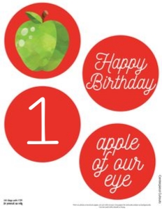 Apple 4" Centerpieces: Apple Party Set