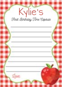 Apple Time Capsule Note: Apple Party Set