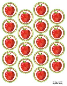 Apple Envelope Seals: Apple Party Set