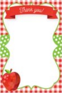 Apple Thank You Blank: Apple Party Set