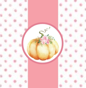 Little Pumpkin Pink Watercolor Candy Wraps: Little Pumpkin Birthday Pink Set