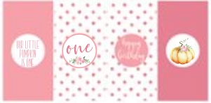 Little Pumpkin Pink Watercolor Mini Candy Wraps: Little Pumpkin Birthday Pink Set