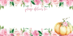 Little Pumpkin Pink Watercolor Address Labels: Little Pumpkin Birthday Pink Set
