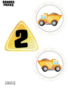 Construction High Chair Banners: Construction Party Set