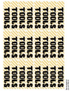 Construction Tool Tags *NOT EDITABLE: Construction Party Set