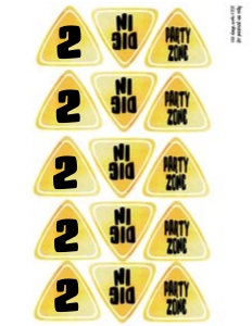 Construction 2" Signs: Construction Party Set