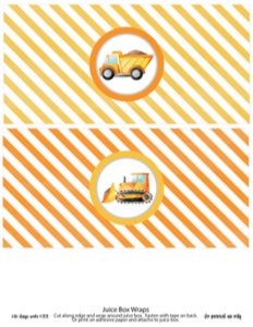 Construction Juice Wraps *NOT EDITABLE: Construction Party Set