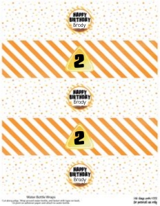 Construction Water Wraps: Construction Party Set