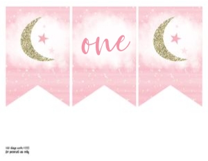 Twinkle Twinkle High Chair Banner: Twinkle Twinkle Birthday Set