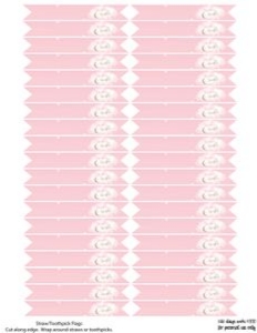 Twinkle Twinkle Straw Flags *NOT EDITABLE: Twinkle Twinkle Birthday Set