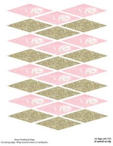 Twinkle Twinkle Toothpick Flags *NOT EDITABLE: Twinkle Twinkle Birthday Set
