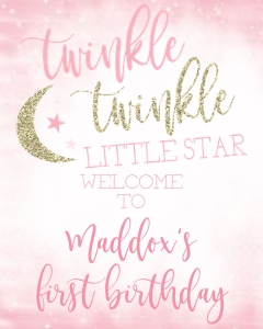 Twinkle Twinkle Signs 1 Birthday: Twinkle Twinkle Birthday Set