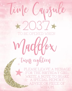 Twinkle Twinkle Time Capsule Sign: Twinkle Twinkle Birthday Set