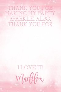 Twinkle Twinkle Thank You Fill In: Twinkle Twinkle Birthday Set