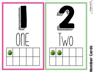 Cactus Classroom Number Cards 1-10: Cactus Classroom Set