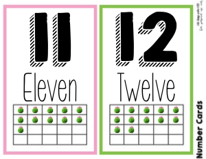 Cactus Classroom Number cards 11-20: Cactus Classroom Set
