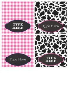 Farm Food Labels Pink: Farm Food Label Pink