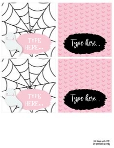 Boo Day Pink Food Labels design preview