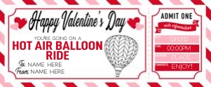 Valentines Voucher Hot Air Balloon 1 design preview