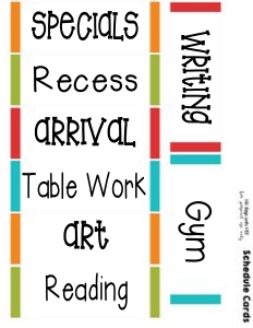Camping Classroom Schedule Labels: Camping Classroom Set