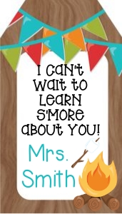 Camping Classroom Favor Tags: Camping Classroom Set