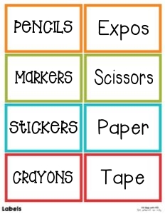 Camping Classroom Labels: Camping Classroom Set