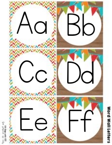 Camping Classroom Word Wall Letters: Camping Classroom Set